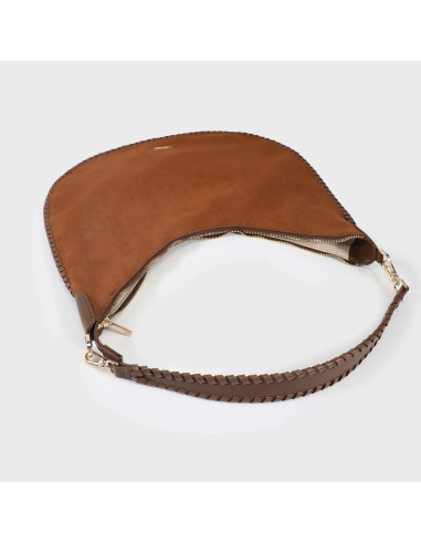 BORSA A SPALLA AURORA - ALMOND LABEL ROSE