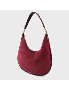 BORSA A SPALLA AURORA - BORDEAUX LABEL ROSE 2